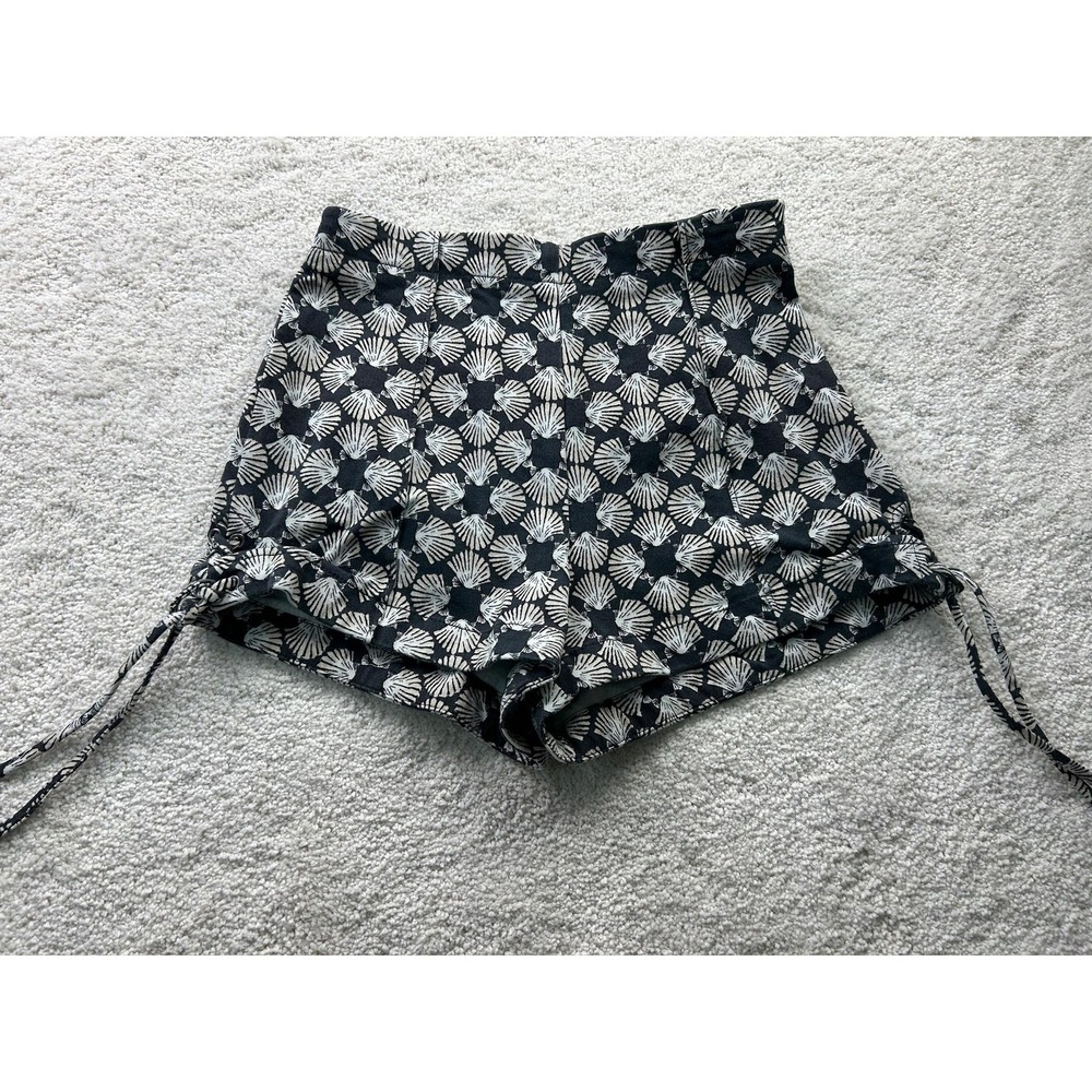 Maeve Anthropologie Shorts Womens US 00 Black White Floral High Rise Pocket